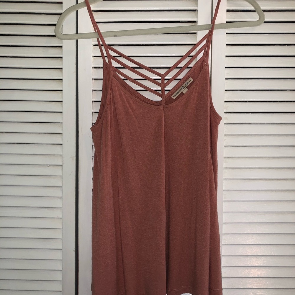 Express Pink Strappy Top